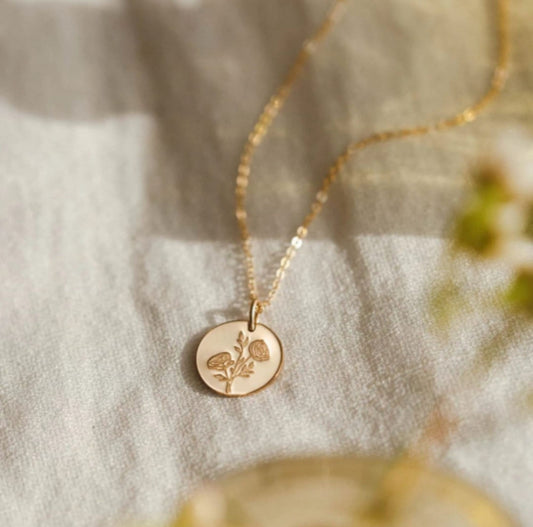 Wedding Flower Flower Necklace, Sunflower Charm Necklace, Custom Initial Necklace Jewelry/Jewelry - Birthday Gift, Lover