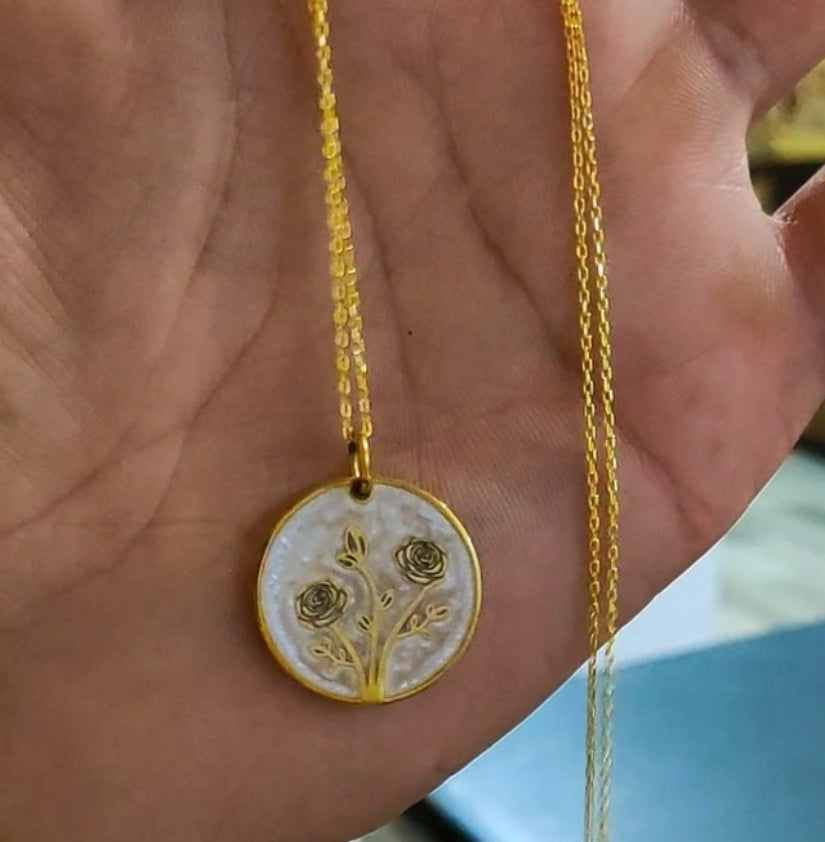 Wedding Flower Flower Necklace, Sunflower Charm Necklace, Custom Initial Necklace Jewelry/Jewelry - Birthday Gift, Lover
